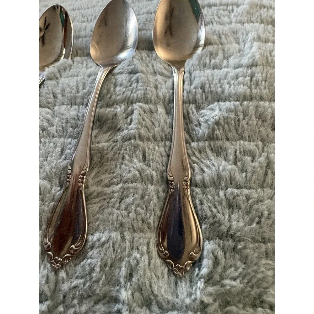 Oneidacraft Deluxe Chateau Stainless Steel Youth Flatware Spoon 1970s Includes 3